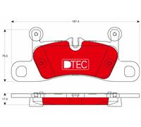 TRW GDB1875DTE Kit de plaquettes de frein, frein à disque pour PORSCHE,VW