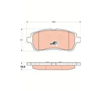 TRW GDB1893 Kit de plaquettes de frein, frein à disque pour FORD