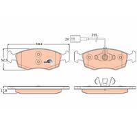 TRW GDB1900 Kit de plaquettes de frein, frein à disque pour FIAT