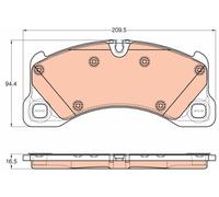 TRW GDB1969 Kit de plaquettes de frein, frein à disque pour PORSCHE,VW