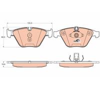 TRW GDB2021 Kit de plaquettes de frein, frein à disque pour BMW,BMW (BRILLIANCE)
