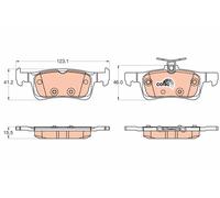 TRW GDB2037 Kit de plaquettes de frein, frein à disque pour PEUGEOT,PEUGEOT (DF-