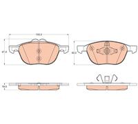 TRW GDB2043 Kit de plaquettes de frein, frein à disque pour FORD