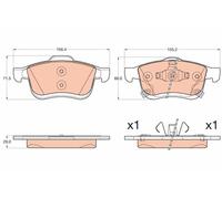 TRW GDB2060 Kit de plaquettes de frein, frein à disque pour FIAT