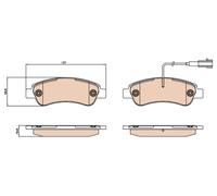 TRW GDB2068 Kit de plaquettes de frein, frein à disque pour CITROËN,FIAT,OPEL,PE