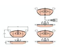 TRW GDB2108 Kit de plaquettes de frein, frein à disque pour AUDI,SEAT,SKODA,VW