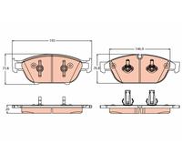 Jeu de plaquettes de frein TRW GDB2113, avant
