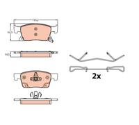 Jeu de plaquettes de frein TRW GDB2139, avant