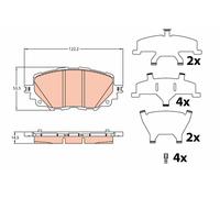 TRW GDB2200 Kit de plaquettes de frein, frein à disque pour MAZDA