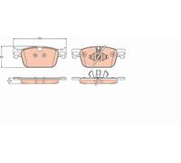 TRW GDB2221 Kit de plaquettes de frein, frein à disque pour VOLVO