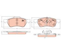 TRW GDB2383 Kit de plaquettes de frein, frein à disque pour MG
