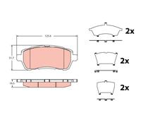 TRW GDB2404 Kit de plaquettes de frein, frein à disque pour FORD