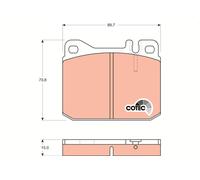 TRW GDB242 Kit de plaquettes de frein, frein à disque pour MERCEDES-BENZ