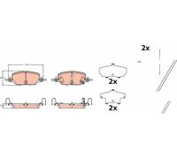 Kit de plaquettes de frein, frein à disque TRW GDB2513