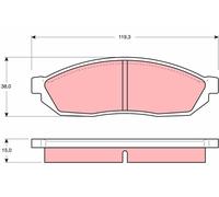 TRW GDB254 Kit de plaquettes de frein, frein à disque pour BEDFORD,BYD,HOLDEN,HO