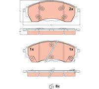 TRW GDB2550 Kit de plaquettes de frein, frein à disque pour FORD