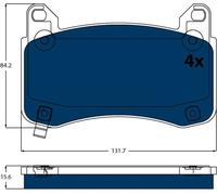 TRW GDB2555BTE Kit de plaquettes de frein, frein à disque pour TESLA