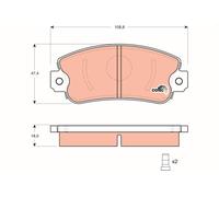 TRW GDB297 Kit de plaquettes de frein, frein à disque pour AUTOBIANCHI,DAIHATSU,