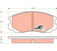 TRW GDB3046 Kit de plaquettes de frein, frein à disque pour HINDUSTAN,MITSUBISHI