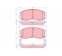 TRW GDB3133 Kit de plaquettes de frein, frein à disque pour HAFEI,MITSUBISHI,PRO