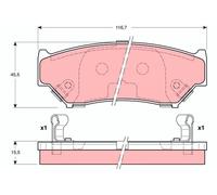 Jeu de plaquettes de frein TRW GDB3182, avant