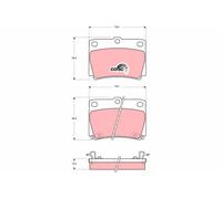 TRW GDB3239 Kit de plaquettes de frein, frein à disque pour MITSUBISHI,MITSUBISH