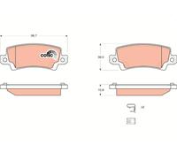 TRW GDB3289 Kit de plaquettes de frein, frein à disque pour TOYOTA