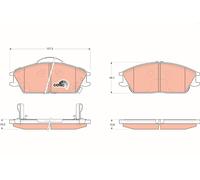 Plaquettes de frein GDB3331 TRW pour HYUNDAI ACCENT A trois volumes ACCENT II