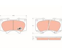 TRW GDB3364 Kit de plaquettes de frein, frein à disque pour LEXUS,MITSUBISHI,TOY