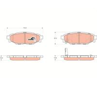 TRW GDB3373 Kit de plaquettes de frein, frein à disque pour SUBARU,TOYOTA