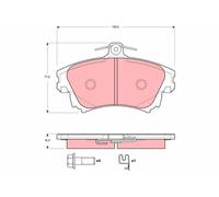 TRW GDB3389 Kit de plaquettes de frein, frein à disque pour MITSUBISHI,SMART