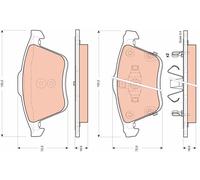 TRW GDB3400 Kit de plaquettes de frein, frein à disque pour MAZDA