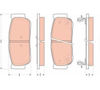 TRW GDB3413 Kit de plaquettes de frein, frein à disque pour SSANGYONG