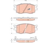 TRW GDB3420 Kit de plaquettes de frein, frein à disque pour DODGE,HYUNDAI,HYUNDA