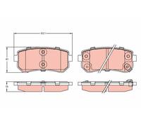 TRW GDB3421 Kit de plaquettes de frein, frein à disque pour HYUNDAI,HYUNDAI (BEI