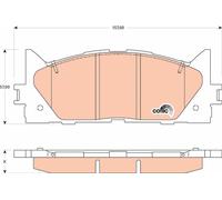 TRW GDB3429 Kit de plaquettes de frein, frein à disque pour LEXUS,TOYOTA,TOYOTA