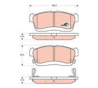 TRW GDB3430 Kit de plaquettes de frein, frein à disque pour DAIHATSU,SUBARU,TOYO