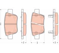 TRW GDB3456 Kit de plaquettes de frein, frein à disque pour TOYOTA