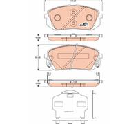 TRW GDB3461 Kit de plaquettes de frein, frein à disque pour HYUNDAI,HYUNDAI (BEI