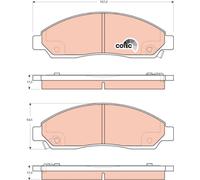 TRW GDB3466 Kit de plaquettes de frein, frein à disque pour CHEVROLET,HOLDEN,ISU