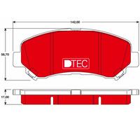 TRW GDB3467DTE Kit de plaquettes de frein, frein à disque pour NISSAN