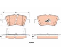 TRW GDB3480 Kit de plaquettes de frein, frein à disque pour TOYOTA