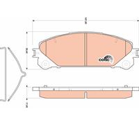 TRW GDB3484 Kit de plaquettes de frein, frein à disque pour LEXUS,TOYOTA,TOYOTA