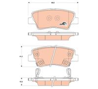 TRW GDB3494 Kit de plaquettes de frein, frein à disque pour CHANGAN,HYUNDAI,HYUN