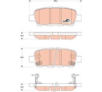 TRW GDB3507 Plaquettes de Frein Kit de 4 pour Nissan Juke (F15) 2010-2019 Essieu Arrière et Autres Véhicules