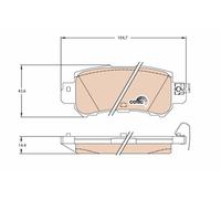 TRW Jeu de plaquettes de frein GDB3539 arrière pour Mazda CX-5 CX-3