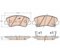 TRW GDB3548 Kit de plaquettes de frein, frein à disque pour HYUNDAI,KIA,KIA (DYK