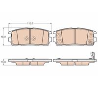 TRW GDB3566 Kit de plaquettes de frein, frein à disque pour CHEVROLET,OPEL,VAUXH