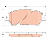 TRW GDB3610 Kit de plaquettes de frein, frein à disque pour LEXUS,TOYOTA