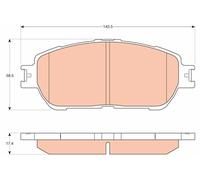 TRW GDB3612 Kit de plaquettes de frein, frein à disque pour LEXUS,TOYOTA